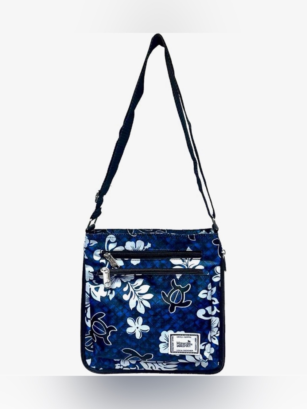 Hawaiian Pattern Crossbody Bag with Adjustable Strap